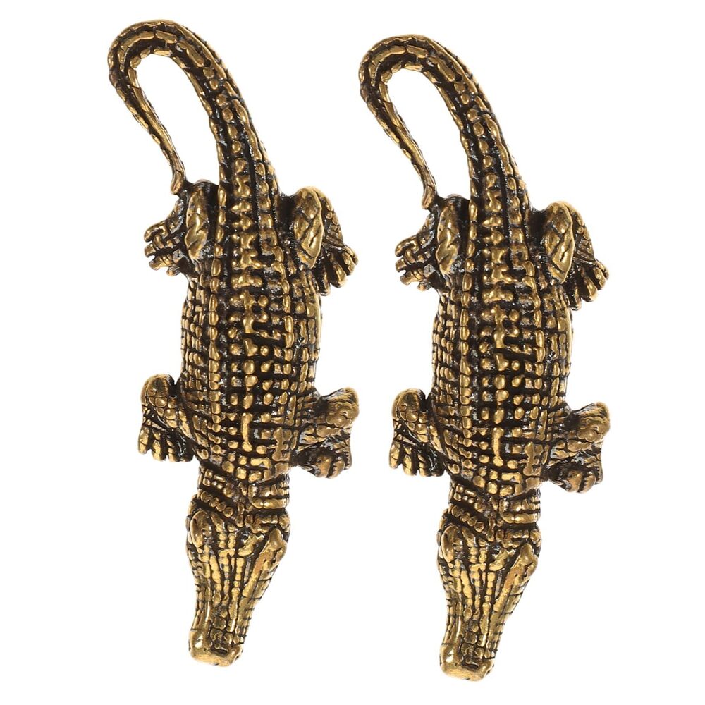 8022 Crafted Brass Crocodile Keychain Pet Alligator Charm Versatile Bag